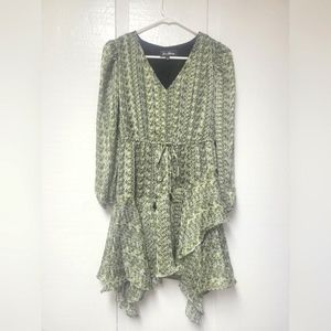 Sam Edelman Dress - VNeck, Bow Sleeve Layered Women's Sz 2 NWOT